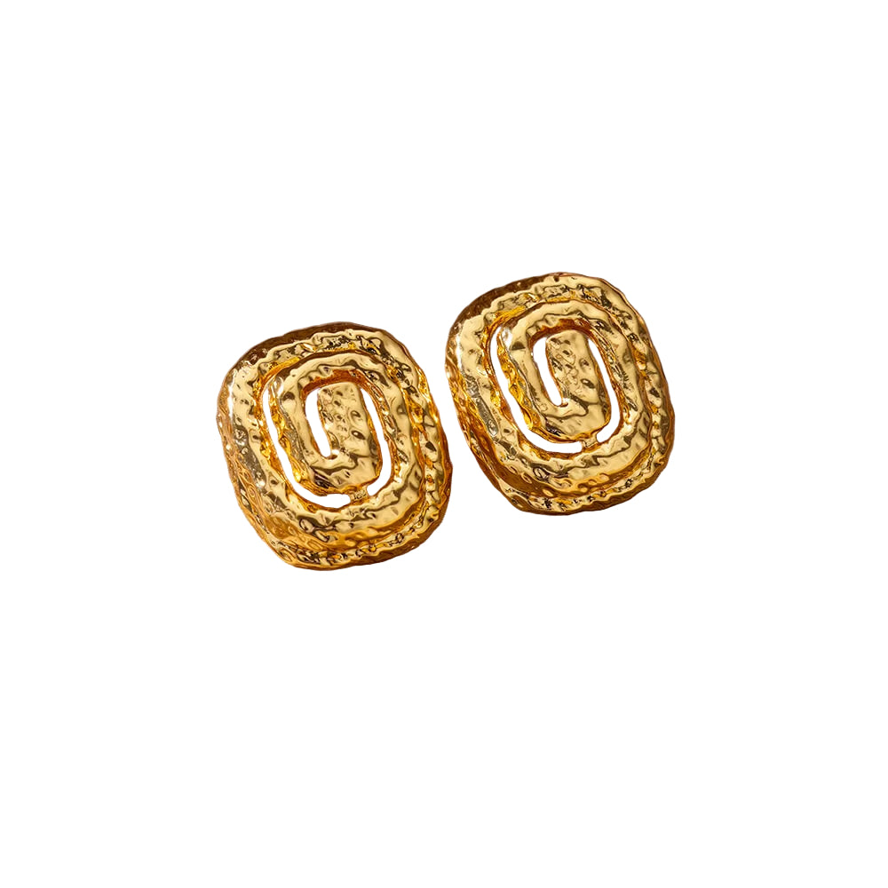 Classic Square Stud Earrings for Women Waterproof Stainless Steel Earrings 2024 Trend New in Couple Piercing Ear Jewelry Aretes