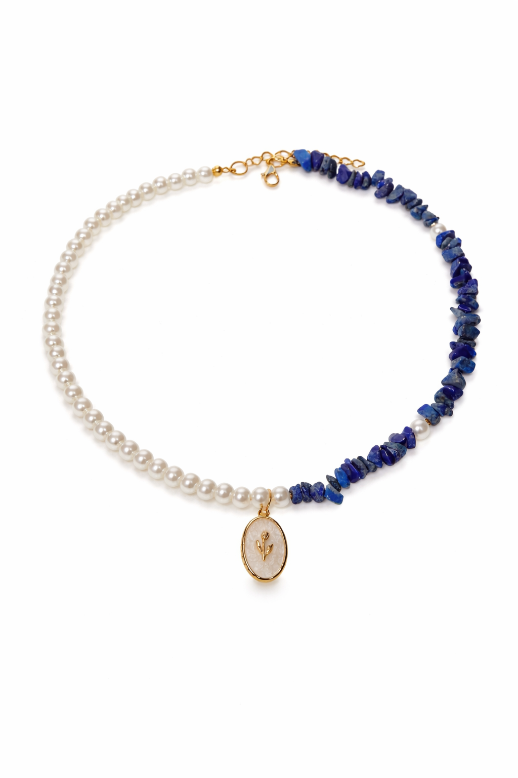 Lapis Lazuli & Pearl Necklace