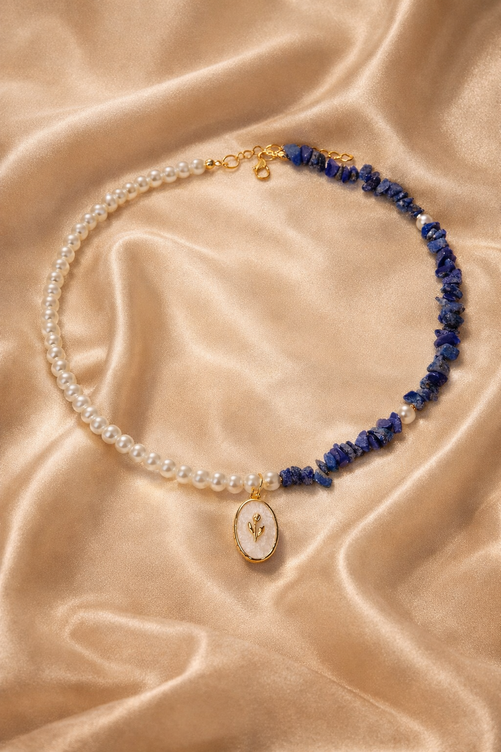 Lapis Lazuli & Pearl Necklace