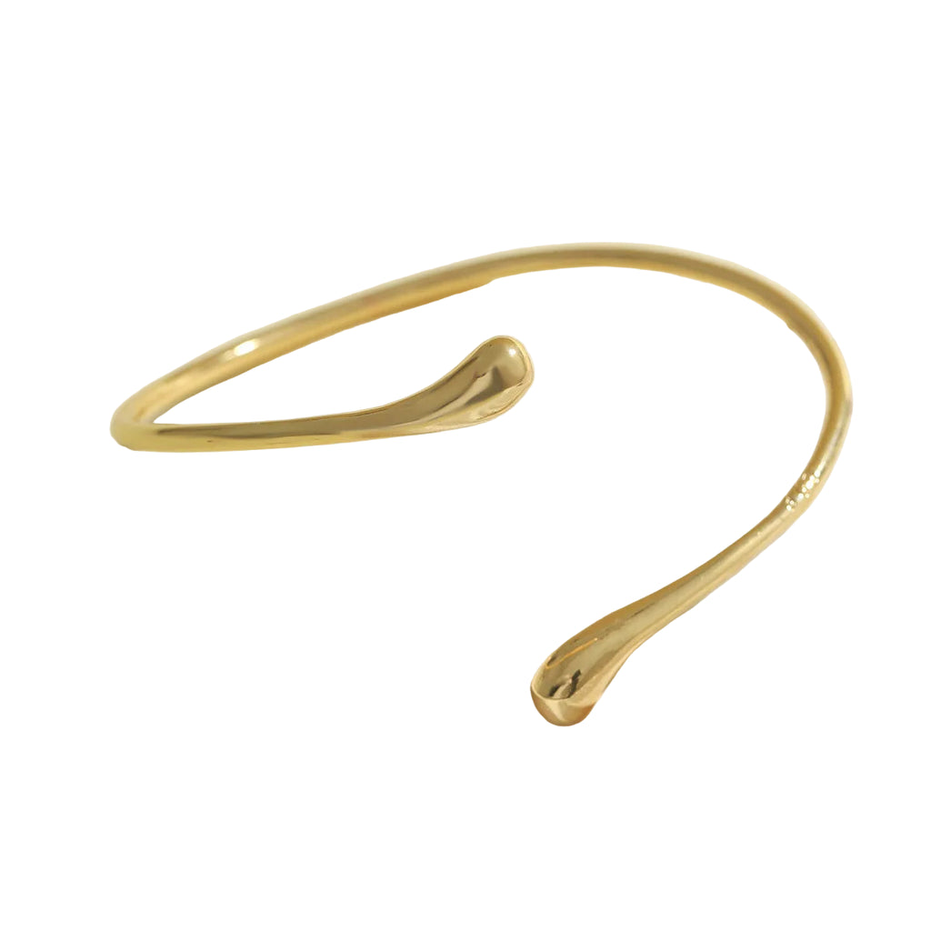 FTCY Vintage Simple Upper Arm Bracelet for Women Trendy Geometric Water Drop Shape Bangles Adjustable Women'S Jewelry